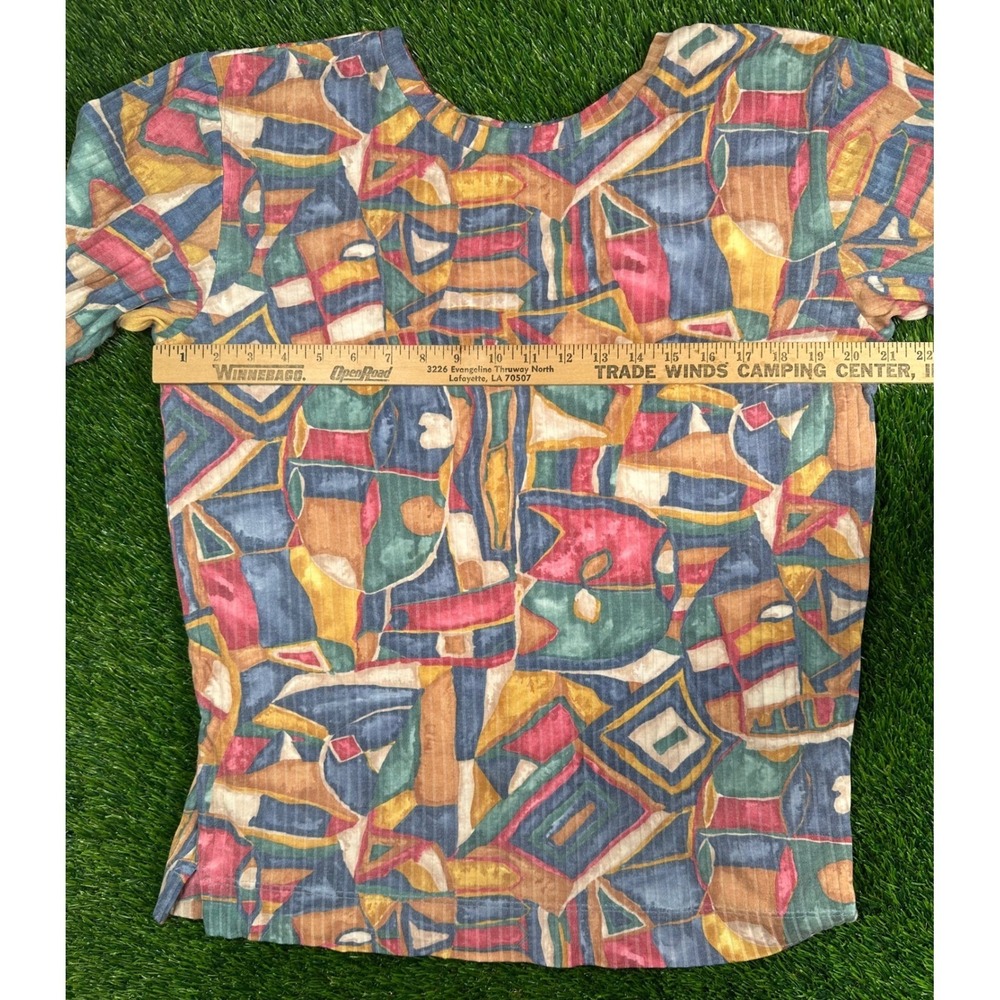 Vintage Geometric 90s Patterned Shirt and Shorts Set‎ Made in USA - Picture 8 of 10